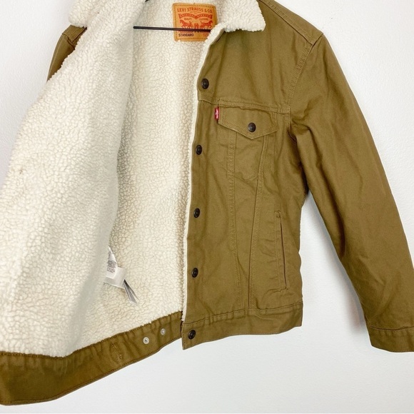 New! Levi’s Canvas Type III Sherpa Trucker Jacket - Picture 4 of 7